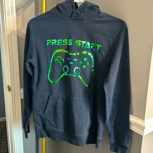 H&M Boys Dark Blue Gaming Hoodie Size 16/18